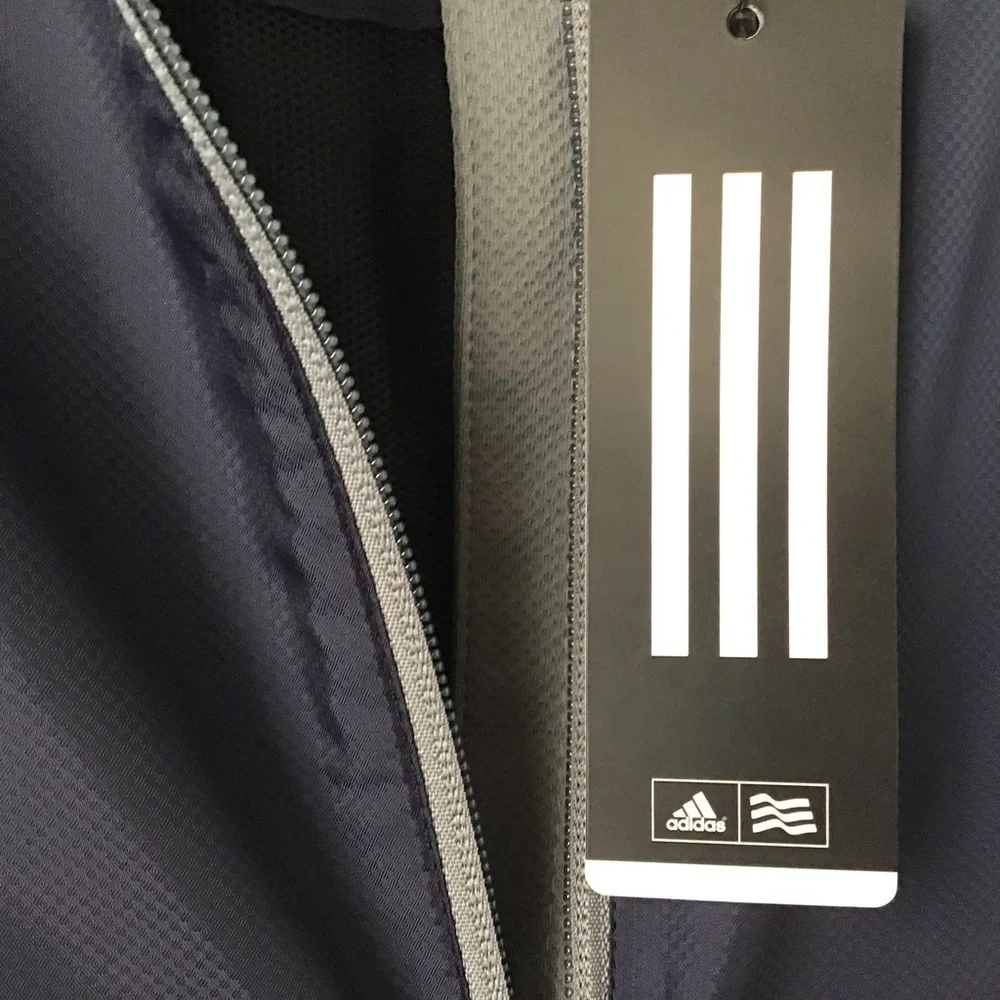 Men's Adidas Navy Golf Club Windbreaker Jacket NWT